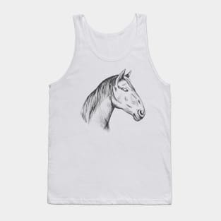 Horse hand drawn Tank Top